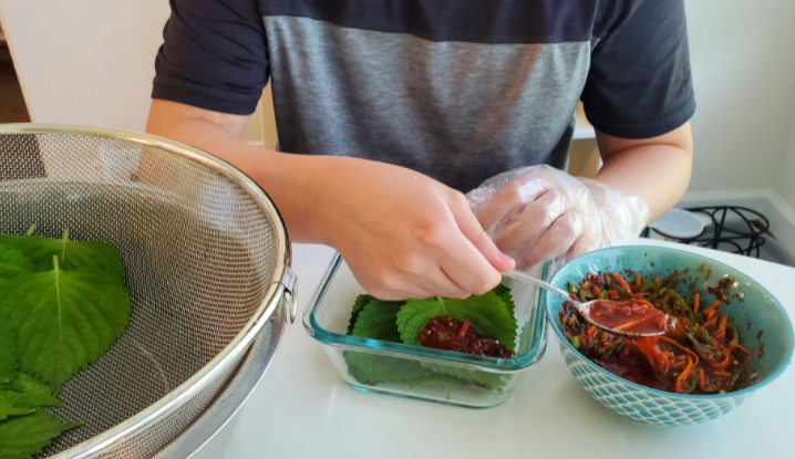 Perillia Leaf Kimchi- Making.PNG